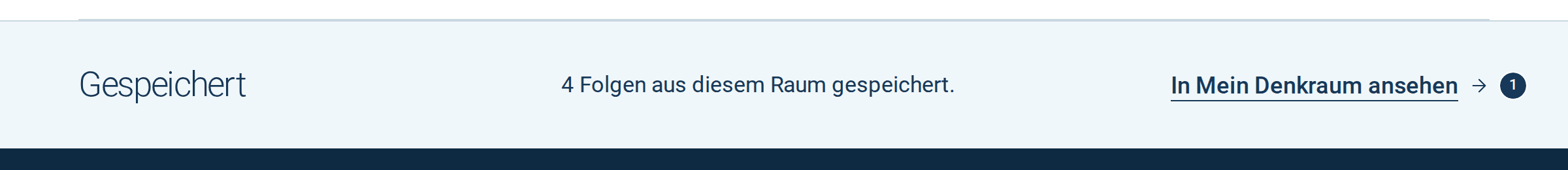 Das Band Gespeichert unten im Raum mit dem Link In Mein Denkraum ansehen.